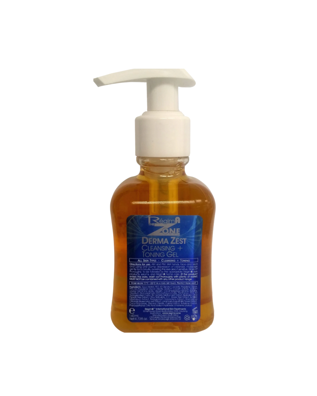 Derma Zest Cleanse & Tone Gel - 140ml